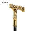 Golden Tiger Handle Luxury Pattern Walking Stick Party Fashion Elegant Walking Stick Decorative Cospaly Cane Knob Crosier 90cm