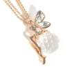 Pendentif Colliers Vintage Papillon Fée Collier Femmes Mode Chandail Chaîne Charme Cristal Ange Aile Bijoux De Fête