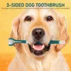 Одежда для собак, 5 шт., трехсторонние зубные щетки для домашних животных, уход за зубами, чистка зубов