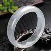 Bracciale rigido bianco intagliato a mano braccialetto di giada naturale a strisce larghe Boutique di moda gioielli Braccialetti per uomo e donna Accessori Handring