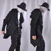 Men's Jackets Dark Mountain Style Wizard Hoodie Asymmetrical Zipper Long Sleeved Men And Women Couple Cape Coat