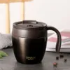 Tazze da caffè in acciaio inossidabile da 320 ml Thermos Isolamento Tazze per bottiglie d'acqua Bicchieri con manico Coperchio Tazza da tè da viaggio per ufficio C181123302w