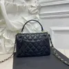 Luxurys designer tygväska carviar klaff små läderväskor kvinnor hobo shopping axel handväska handväska crossbody lady