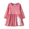 Robes de fille sautant mètres arrivée hiver lapin polaire vente enfant en bas âge enfants vêtements princesse robe de soirée Costume robes