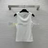 Canotte con stemma in metallo Top da donna Gilet traspirante estivo Girocollo Canotte T-shirt sportiva da donna di design