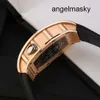 RM Chronographen Letzte Armbanduhr Automatische Armbandwatch RMWatches Womens Serie RM037 Original Diamondset Womens Uhren 18K Roségold Original Diamondset Automat