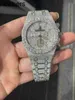 Diamants de luxe AP Watch Apf Factory Vvs Iced Out Moissanite Peut passé le test des diamants de luxe Mouvement à quartz Iced Out Sapphire 3DAF Accepter la personnalisation sur BlinMEV