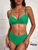 Damesbadmode Nighpha Twist Front hoog getailleerde bikiniset V-hals gewatteerde tweedelige badpakken Badpakken