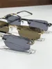 Новый модный дизайн, маленькие квадратные солнцезащитные очки PILLIS II классической формы, без оправы, тонкие металлические дужки, ретро, простой стиль, уличные защитные очки uv400
