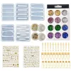 Utrustning 1 Set Crystal Epoxy Harts mögel Hårklipp Barrette Gjutning Silikon Mögel DIY Hantverk smycken Hårnålstillverkningsverktyg