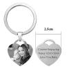 Kedjor Anpassad fotonyckelring, Eersonalized Picture KeyChain, Graved Photo Keychain, Custom Desed Gift for Family Anniversary Present