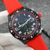 Luxury Men Watches Red Rubber Strap VK Battery Chronograph Quartz Movement 1884 Armswatches Luxusuhr Luminous244s