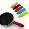 Support de poignée chaude en Silicone souple antidérapant, Simple et Durable, protection résistante à la chaleur, couvercle de poignée de casserole ZC2094