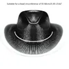 Boinas Brilhante Brim Cowgirl Top Hat Heart Shape Eyeglasses Party Wear Night Club Outfit