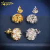 Custom Made Hip Hop Jewelry 10k Solid Gold Lab Diamond Vvs Moissanite Diamond Earrings for Men