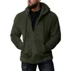 Vestes pour hommes Hommes Manteau d'extérieur Couleur unie Hiver Polaire Fourrure Fluffy Sweat à capuche Veste Jumper Garder au chaud confortable