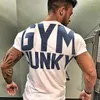 T-shirts pour hommes Chemise de mode Hommes Tops Été Fitness Bodybuilding Vêtements Muscle Mâle Coton Slim Fit Tees