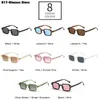 Sunglasses UV400 Men Women Leopard Blue Sunglasses Retro Rivets Decoration Gradient Shades Fashion Square Earwear L2402