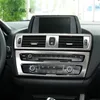 Interiörstillbehör för BMW 1 2-serie F20 F21 F22 F23 2012-2024 Kolfiberbilkonsol CD-panelen AC Air Vents Cover Sticker Trim