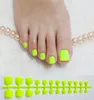 Bright Green Acrylic Fake Toe Nails Square Press On Nails For Girls Articficial Candy Macaron Color False Toenails For Girls9542216