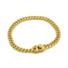 Mens Anti-Tarnish Cuban Miami Link 8 Armband 18K Guld över rostfritt stål 6mm234d