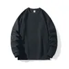 Men's Hoodies Casual Oversized Sweatshirt For Men Basic Pullover Solid Color Off Shoulder Blouse Male Long Sleeve Streetwear