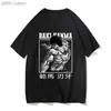 T-shirts pour hommes Baki Hanma boxe T-shirts surdimensionnés hommes Manga/bande dessinée T-shirts coton sens du Design à manches courtes personnage