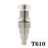 Electric Domeless Titanium Nail 10mm 14mm 18mm Joint GR2 with Quartz Dish Glass Hookah Pipes Dab Rigs Wax Oil Tools ZZ