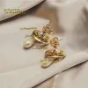 Studdesignplanet Pearl Earrings Pendant Pearl Stud Light Luxury Style Womens örhängen älskar original lyxdesigner örhängen Kvinnor presentbutiker 2024