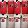 NCAA St. Johns University # 20 Chris Mullin College Basketball Jersey Cousue Vintage Red White Jerseys Shirts Custom Taille Xs-6xl Man Youth Kids Boys