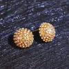 Oorbellen diwenfu real18k gouden stud oorbel voor vrouwen aros mujer oreja orecchini bizuteria gele topaz sieraden 18 k gouden oorbel meisjes