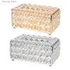 Tissue Boxes Napkins Bar Napkin Box Dispenser European-style Square Crystal Cube Bedroom Office Hotel Cafe Coffee Q240226