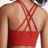 Bra's nclagen yoga Vest Woman High Impact Sports beha crossback gym workout lopen push -up crop snel droge rekbare fiess top