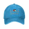 Ball Caps Cotton Palestines Flag Heart Baseball Cap Hip Hop Men Regulowane Kobiet Palestyńczycy Tato Hat Spring