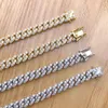 New Hot Selling S925 Sterling Silver Hip Hop Necklace Full Inlay d Color Vvs1 Moissanite Men 7mm Wide Cuban Chain