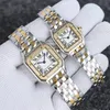 Luxury Gold Watch Tank Womens Designer Watches Diamond Watch for Woman Quartz Movement rostfritt stål Fashion Högkvalitativ armbandsur Dhgate Whit Box
