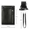 Wallets PU Leather Mobile Phone Bag Waterproof Messenger Men Women Small Shoulder Travel ID Airline Tickets Holder