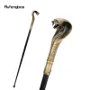 Brons lyxigt ormhandtag mode promenad pinne för fest dekorativ promenad cane elegant krosare knopp promenad pinne 93 cm