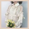 Damesblouses Lolita Yue Long Poetry Rhyme Inside Sweet Flare Sleeve Blouse Shirt van Ocelot