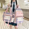 Borse da scuola Zaino da donna moda estiva Borsa di grande capacità per ragazze adolescenti Borsa a tracolla impermeabile in nylon con tendenza