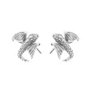 Серьги изогнутые серьги-гвоздики с драконом для женщин оригинальные серьги из стерлингового серебра 925 пробы вечерние свадебные украшения уха Brincos