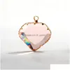 Charms Nuovo arrivo Colori misti Fai da te Cuore Cristallo sfaccettato Ciondola Charms per collana Bracciale Pendenti in vetro trasparente Accesso ai gioielli Dhwck