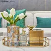 Tissue Boxes Napkins European Luxury Brass Color Tissue Box Creative Geometric Animal Seat Type Storage Tissue Canister Living Room Modern Home Decor Q240222