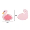 Taggar Chenkai 5st Silicone Flamingo Teether Baby Animal Bird Teether för DIY Baby Nursing Chewing Teether Chain Pendant Necklace Toy