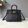 Totes BK Genuine Leather Handbag Export Order Customer Destroys Single Head Layer Cowhide Litchi Pattern Platinum Bag Classic Fashion Popular Hand with logo hb3T