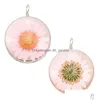 Charms nyaste kreativa designglas Dired Flower Small Daisy Ball Shape Pendant för halsband örhängen Colorf Transparent DIY smycken Dr DH4RC