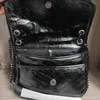 Модная сумка-хобо, роскошная сумка из натуральной кожи NIKI, сумки через плечо для девочек, популярная сумка, дизайнерская цепочка, вечерняя сумка, женская сумка через плечо, черный кошелек через плечо