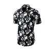 Heren T-shirts 2024 Zomer Multi Gekleurd Jacquard Shirt Met Korte Mouwen Casual Bloemen