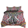 Conjuntos de cama Capa de edredão Boêmio Bonito Elefante Mandala Preto Dourado Boho Quarto Decorativo Quilt Estilo Luxuoso para Mulheres Presente