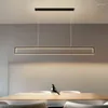 Żyrandole nowoczesna długa lampa wisiorka nordyc minimalistyczny czarny prostokąt żyrandol do jadalni kawiarnia bar biurowy biurko wiszące światła